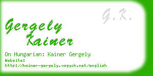 gergely kainer business card